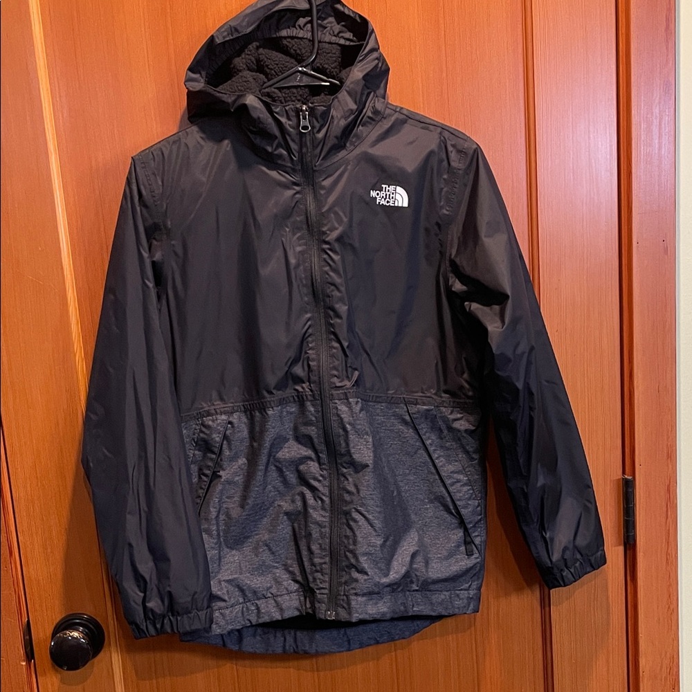 The North Face Black and Gray Hooded Jacket
